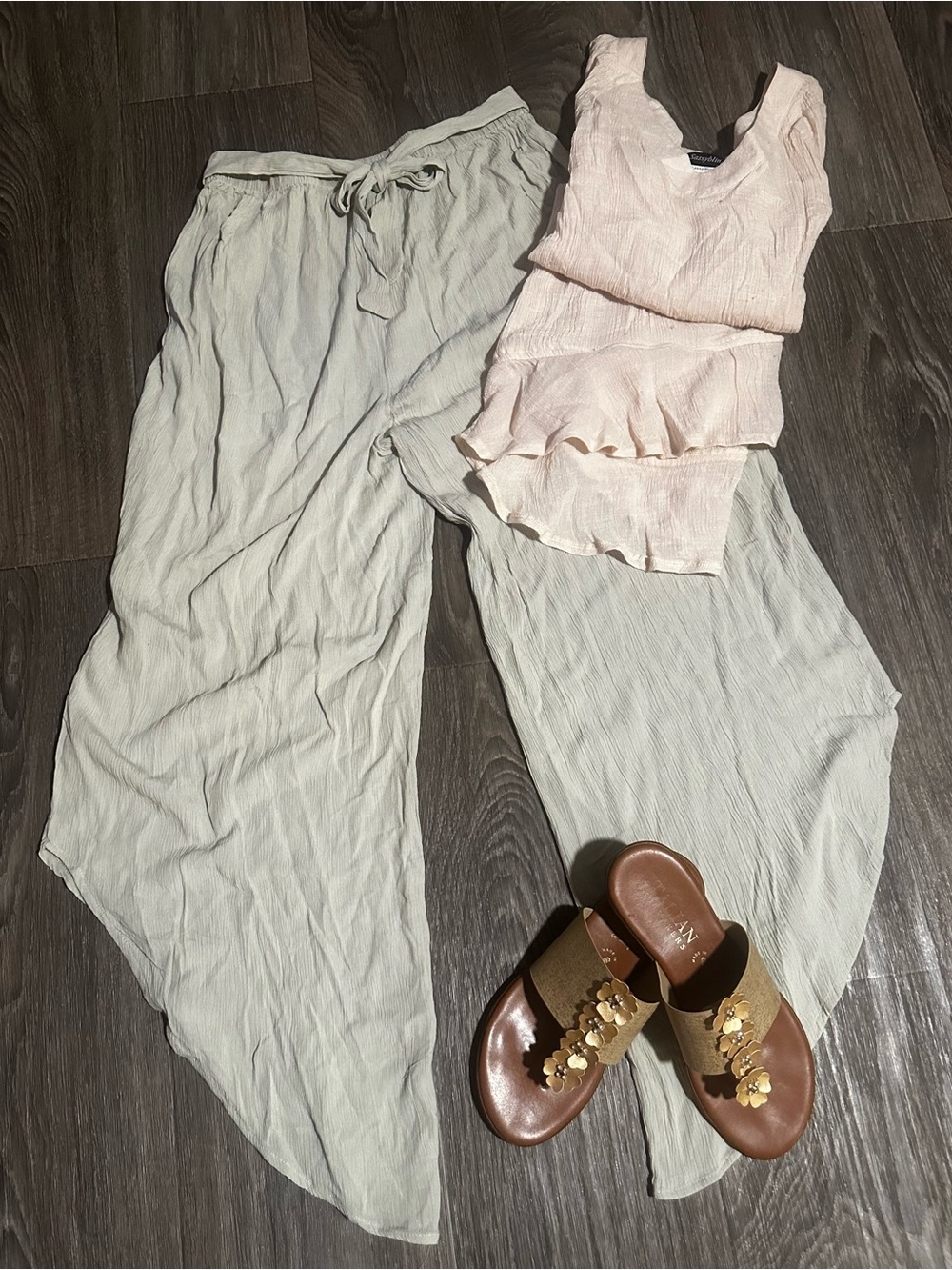 Light Artichoke Wide-Leg Drawstring Pants — Effortless Everyday Style